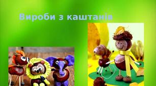 Презентація на тему: "Вироби з каштанів"