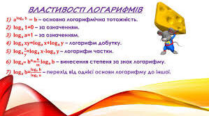 Властивості логарифмів