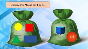 Презентація на тему: «Куля. Куб. Число від 1 до 4.»
