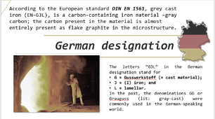 Презентація англійською мовою на тему "Germany gray cast irons"