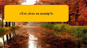 Презентація на тему: «Хто літає на подвір'ї»