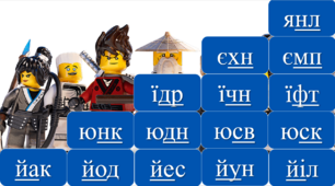 Презентація з читання "Читаємо складами з Ніндзяго"