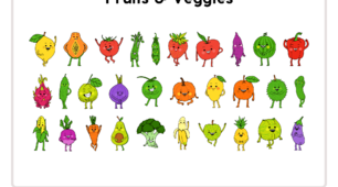 Картки для наочності з теми "Fruits & Veggies"