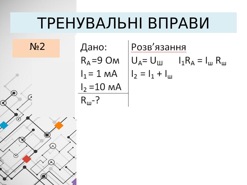Презентація до уроку "Розширення меж вимірювання амперметра і ...