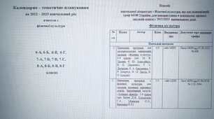 Календарно - тематичне планування 6,7,8  клас  1 семестр  Фізична культура