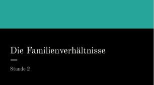 презентація для 8 (4) класу за темою "Die Familienverhältnisse"