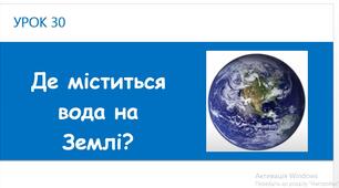 Де міститься вода на Землі 