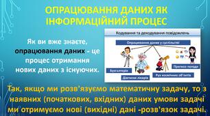 Опрацювання даних як інформаційний процес. Кодування та декодування повідомлень