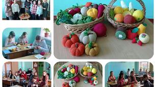 В’язання овочів та фруктів. Створення композиції  «Урожай»