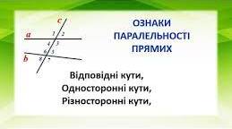Ознаки паралельності прямих