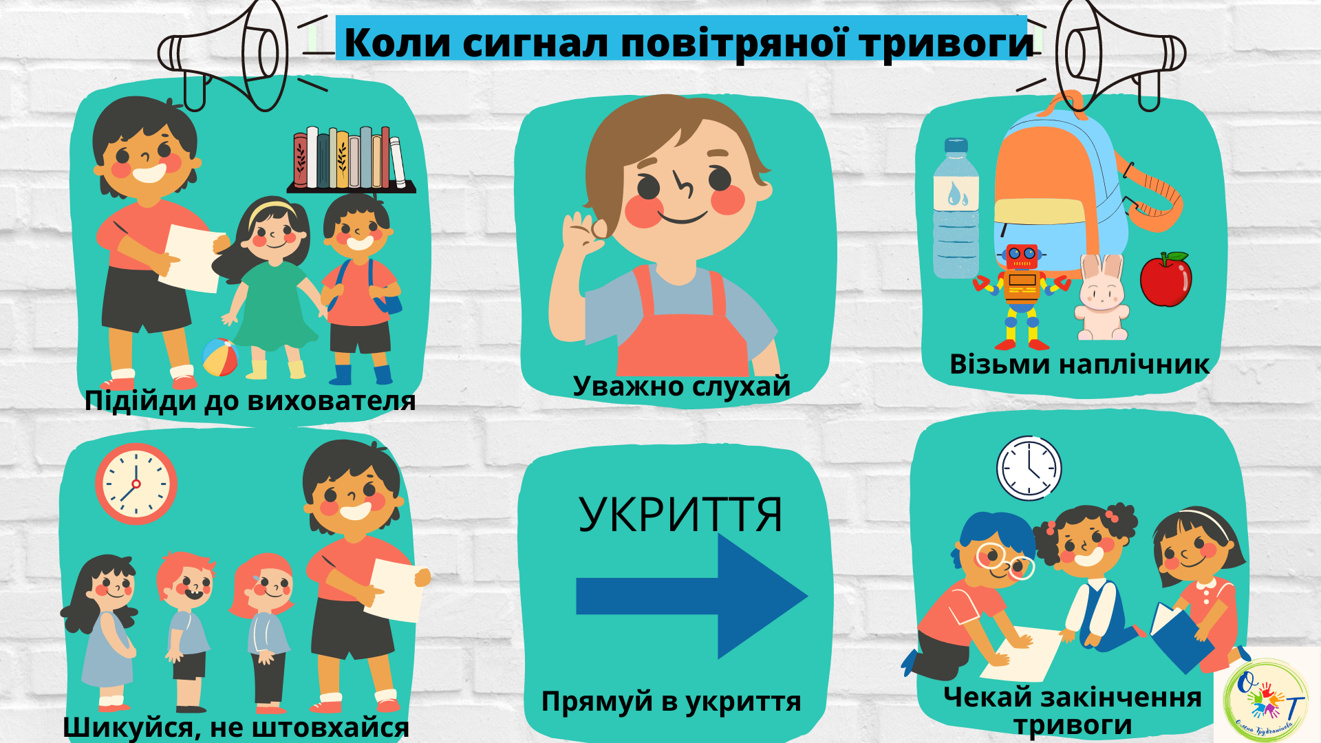 Алгоритм дій під час сигналу повітряної тривоги | Презентація. Дошкілля