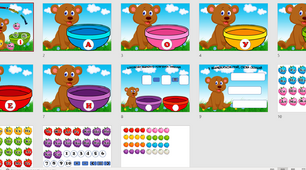 Дидактична гра  на липучках "Веселе ведмежа"