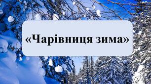 Презентація на тему: «Чарівниця зима»