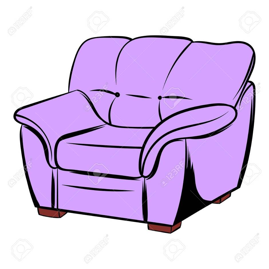 Pink Armchair Icon Cartoon Royalty Free Svg, Kliparty, Vektory A Ilustrace. Image 73501742.