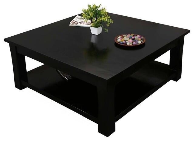 Brimson Contemporary Style Solid Wood 2 Tier Square Coffee Table - Transitional - Coffee Tables - by Sierra Living Concepts Inc | Houzz