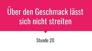 презентація для 8 (4) класу за темою "Über den Geschmack lässt sich nicht streiten"