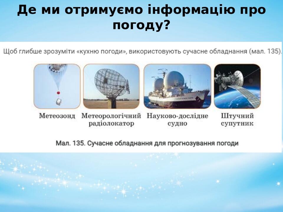 Де ми отримуємо інформацію про погоду?