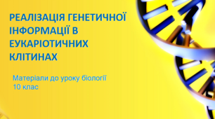 Презентація "Реалізація генетичної інформації в еукаріотичних клітинах"