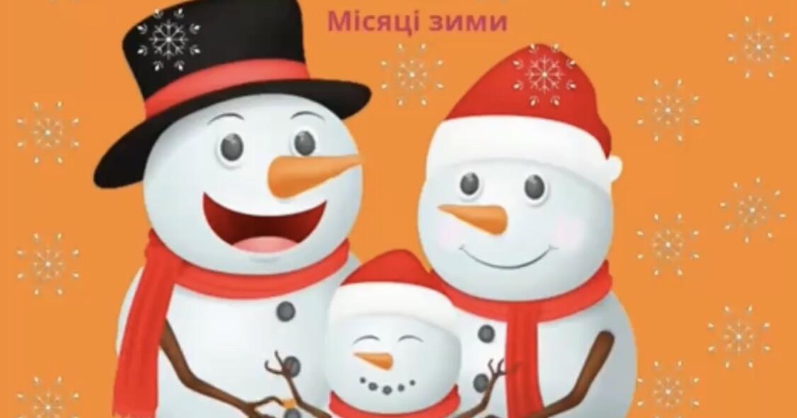 Відео урок "Ознаки зими. Зимові місяця" | Відеоурок. Дошкільна освіта