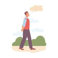 Student thinking outdoors: векторна графіка, зображення, Student thinking outdoors малюнки | Скачати з Depositphotos
