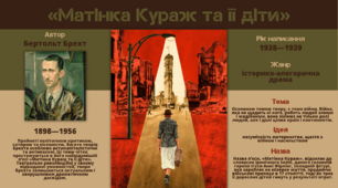 Бертольт Брехт «Матінка Кураж та її діти» (паспорт п'єси)