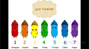 Дидактичний матеріал "Дні тижня"
