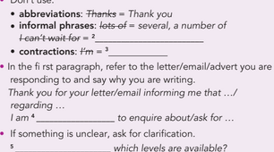 4.7 A formal email asking for information and clarification