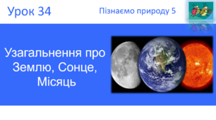 Узагальнення про  Землю, Сонце,  Місяць. "Пізнаємо природу" (авт. Коршевнюк Т.В.)