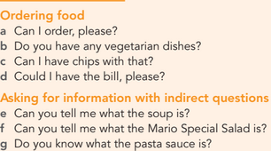 4.8 Speaking: In a restaurant