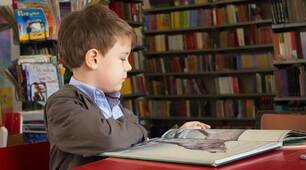 In the library 