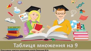 Таблиця множення числа 9