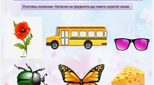 Дистанційне заняття з навчання грамоти. Довгі та короткі слова
