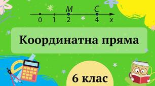 Презентація "Координатна пряма" 6 клас + ТЕСТ + ВІДЕО