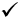 Описание: Check mark, Wingdings font, character code 252 decimal.