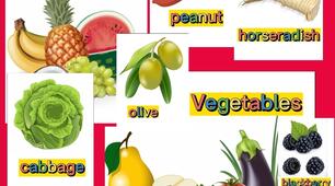 Набори карток "Fruit" та "Vegetables"