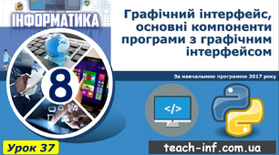 Графічний інтерфейс, основні компоненти програми з графічним інтерфейсом. Практичне завдання