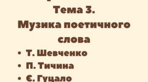 Діагностувальна робота за темою 3 "Музика поетичного слова"