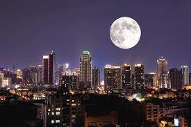Full Moon Upon Lights Of City Photograph by Thunderbolt tw (bai Heng-yao) Photography - Fine Art America