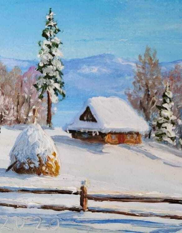 Возможно, это художественное изображение (дерево и снег)
