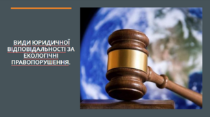 Презентація " Види юридичної відповідальності за екологічні правопорушення"