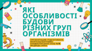 Презентація "Які особливості будови різних груп організмів"НУШ