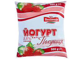 Йогурт “Полуниця” 2,5% 500гр – Обухівський молокозавод