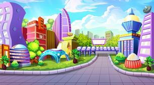Картки для читання з теми "My town"