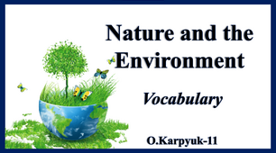 Презентація "Nature and the Environment. Vocabulary"