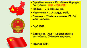 (Копія) Тест. Розділ ІІ АЗІЯ. Китай (Китайська Народна Республіка): економіко-географічне положення, природні умови та ресурси, населення