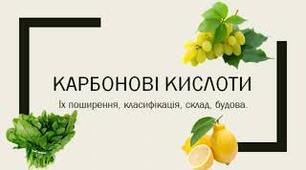 Карбонові кислоти. Фізичні та хімічні властивості. 