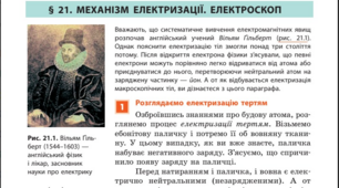  § 21. Механізми електризації. Електроскоп