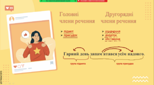 Другорядні члени речення. Означення. НУШ