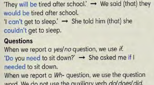 6.2 Reported Speech: statements and questions