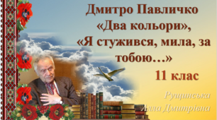 Дмитро Павличко «Два кольори», «Я стужився, мила, за тобою…». 11 клас